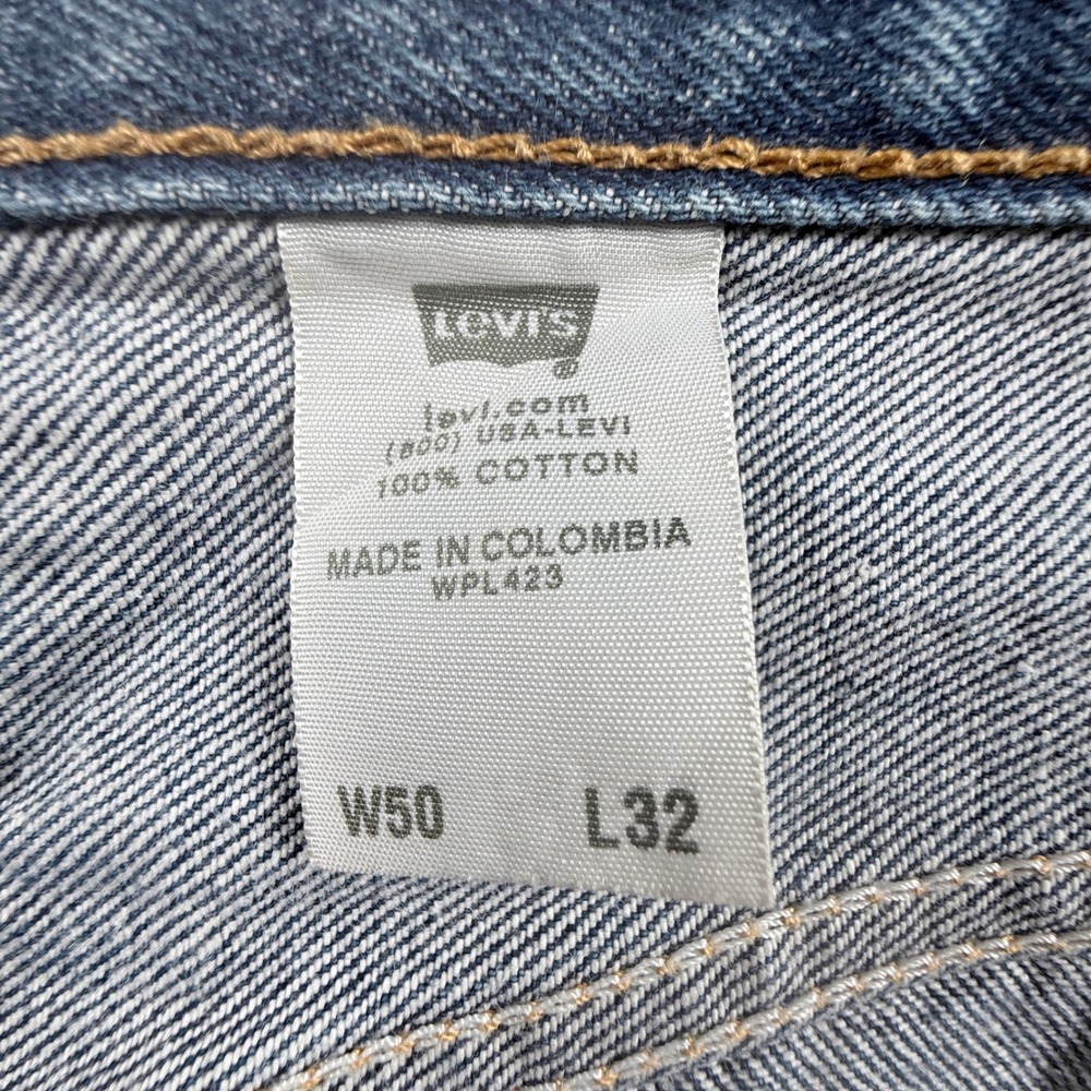 Levi's 501XX Original Fit Jeans Mens 48x29.5 Blue Fair Straight Button Fly 501 - Picture 7 of 13